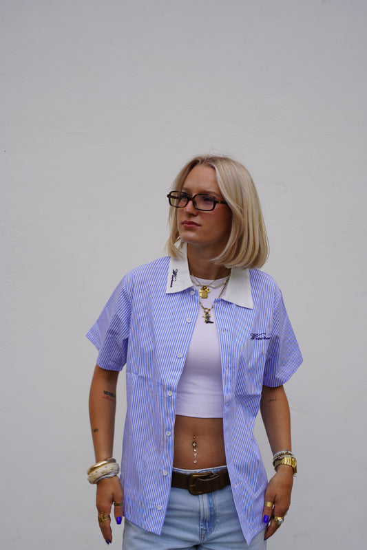 blue stripe shirt